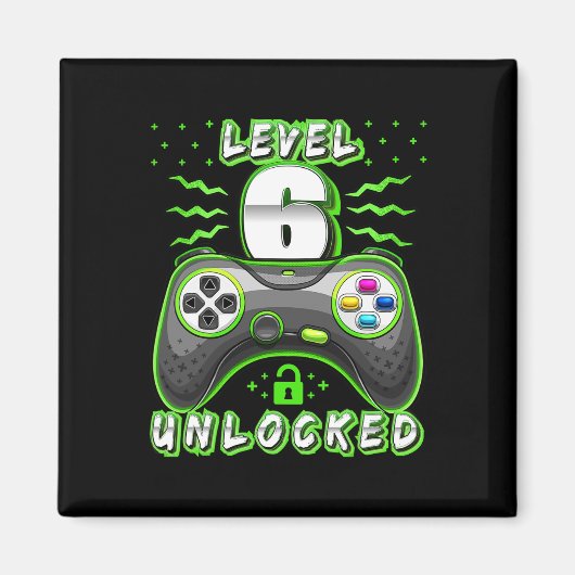 6アンロックビデオゲーム6th誕生日ゲーマーボーイズ3 マグネット (正面)