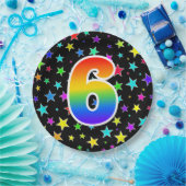 6イベント: はっきりした,おもしろい, カラフル虹6 ペーパープレート (パーティー)