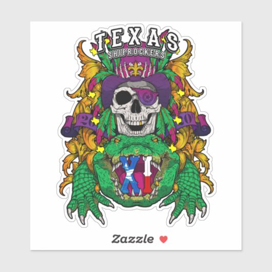 6インチテキサス州ShipRockersビニールステッカー シール (シート)
