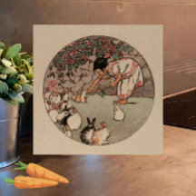 6インチヴィンテージエレガントラビッツアートコテージコア