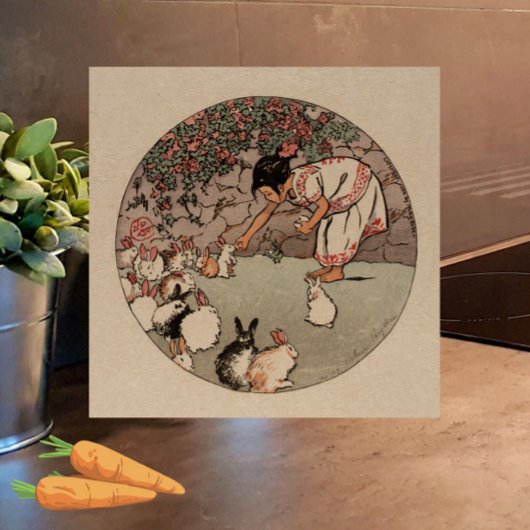 6インチヴィンテージエレガントラビッツアートコテージコア タイル