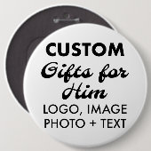 6インチ丸ボタンピンバッジカスタムギフト 缶バッジ (正面&裏面)