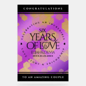 6エレガントアメジスト結婚周年記念 アクリルサイン (正面)