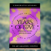 6エレガントアメジスト結婚周年記念 アクリルサイン (ニュートラル)