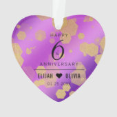 6エレガントアメジスト結婚周年記念 オーナメント (裏面)