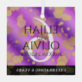 6エレガントアメジスト結婚周年記念 ガラスオーナメント (裏面)