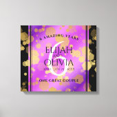 6エレガントアメジスト結婚周年記念 キャンバスプリント (正面)