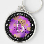 6エレガントアメジスト結婚周年記念 キーホルダー (正面)