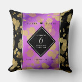 6エレガントアメジスト結婚周年記念 クッション (正面)
