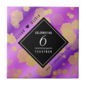 6エレガントアメジスト結婚周年記念 タイル (正面)