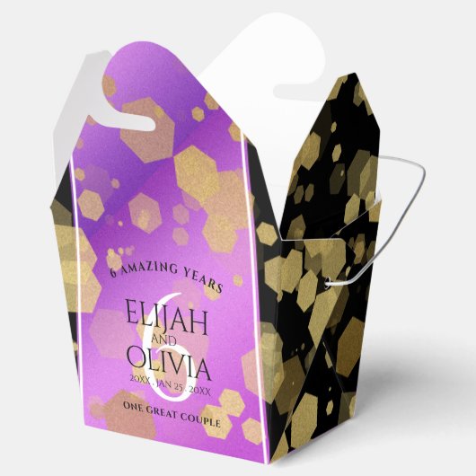 6エレガントアメジスト結婚周年記念 フェイバーボックス (オープン)