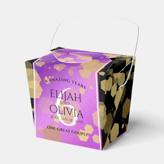 6エレガントアメジスト結婚周年記念 フェイバーボックス (正面サイド)