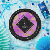 6エレガントアメジスト結婚周年記念 ペーパープレート (パーティー)