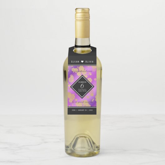 6エレガントアメジスト結婚周年記念 ボトルネックタグ (ボトル)