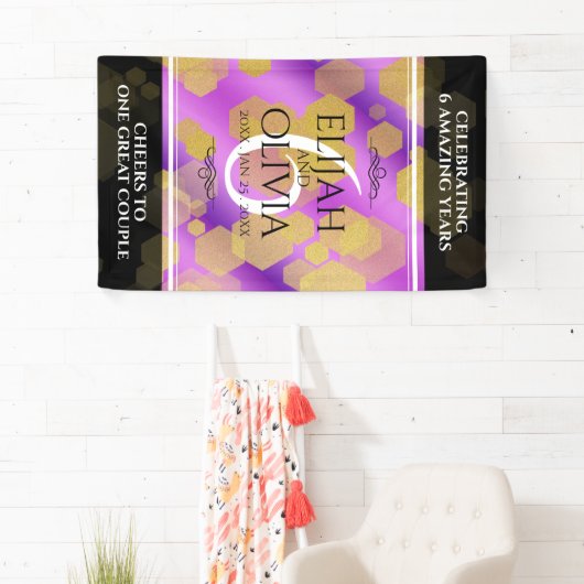 6エレガントアメジスト結婚周年記念 横断幕 (インサイチュ)