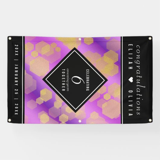 6エレガントアメジスト結婚周年記念 横断幕 (横)