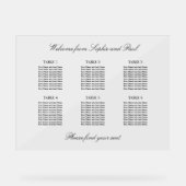 6エレガントテーブル座席表アクリル記号 アクリルサイン (正面)