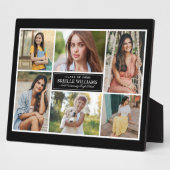 6エレガント写真黒卒業コラージュ フォトプラーク (側面)