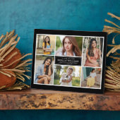 6エレガント写真黒卒業コラージュ フォトプラーク (側面)