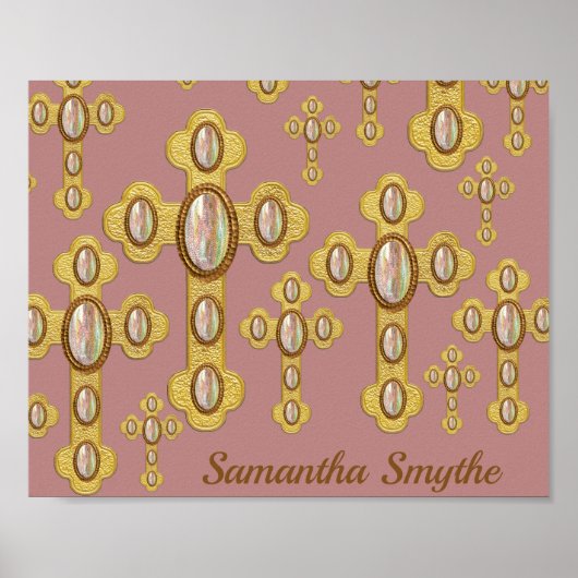 6オパールで出芽フェイクした十字 –  ポスター (正面)