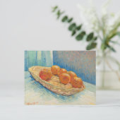 6オレンジのビンセント・ヴァン・ゴッホ入りのバスケット ポストカード (スタンド正面)