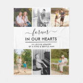 6カスタム写真愛情のメモリ白 フリースブランケット (正面)