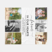 6カスタム写真愛情のメモリ白 フリースブランケット (正面(横))