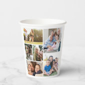 6カスタム枚のフォトコラージュ枠のアートをカスタマイズ 紙コップ (裏面)