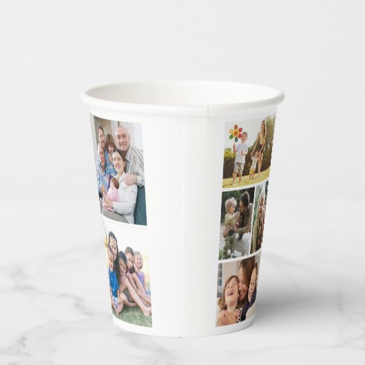 6カスタム枚のフォトコラージュ枠のアートをカスタマイズ 紙コップ (右)