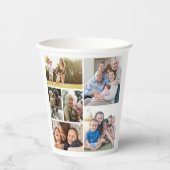 6カスタム枚のフォトコラージュ枠のアートをカスタマイズ 紙コップ (正面)