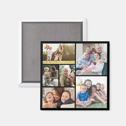 6カスタム枚のフォトコラージュ マグネット (正面/裏面)