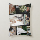 6カスタム枚の写真のコラージュお気に入りのモーメント アクセントクッション (正面(垂直))