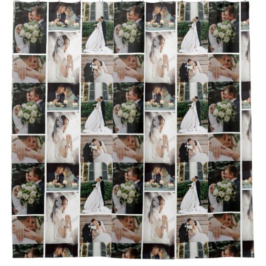 6カスタム枚の写真のコラージュお気に入りのモーメント シャワーカーテン (正面)