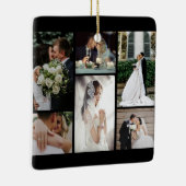 6カスタム枚の写真のコラージュお気に入りのモーメント セラミックオーナメント (右)