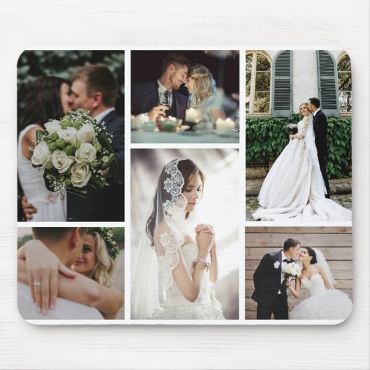 6カスタム枚の写真のコラージュお気に入りのモーメント マウスパッド (正面)