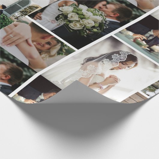 6カスタム枚の写真のコラージュお気に入りのモーメント ラッピングペーパー (角)