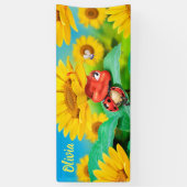 6カスタム' x 2.5'のスリーピーなLadybug vinyl Banner 横断幕 (縦)