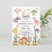 6カラフルth Birthdayパーティー 招待状 (スタンド正面)