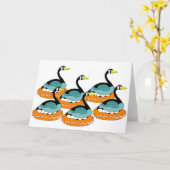 6ガチョウのひも カード (黄色い花)