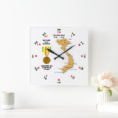 6キャンペーンスターズベトナム戦争退役軍人 スクエア壁時計 (ホーム)