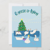 6ゲーゼの嘘の漫画おもしろいの鳥クリスマス シーズンカード (正面)
