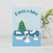 6ゲーゼの嘘の漫画おもしろいの鳥クリスマス シーズンカード (スタンド正面)