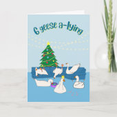 6ゲーゼの嘘をつくパンプンの漫画のおもしろいクリスマス シーズンカード (正面)