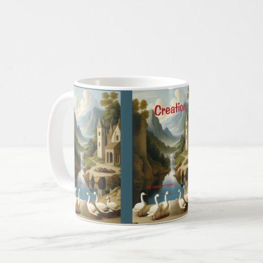 6ゲーゼの産卵、クリスマスマグの6日目 コーヒーマグカップ (正面左)