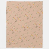 6ゲーゼA敷設ミッドセンチュリーレトロ切り抜き1 フリースブランケット (正面)