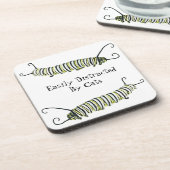 6コルクバックコースター – 猫に気を取られやすい。 コースター (左側)