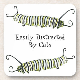 6コルクバックコースター – 猫に気を取られやすい。 コースター