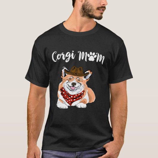 6コーギーのママ Tシャツ (正面)