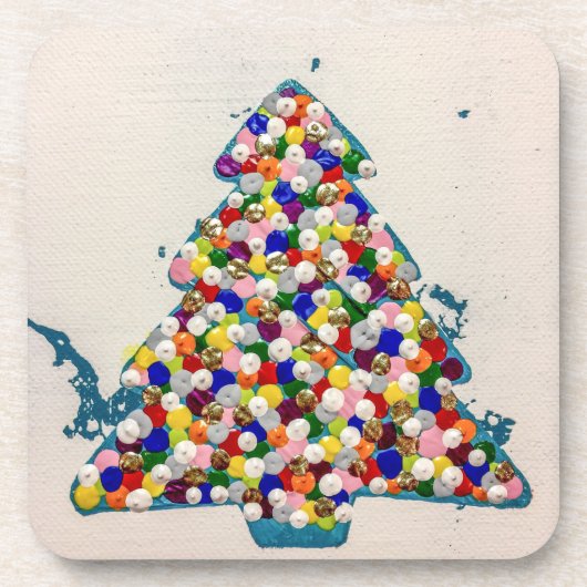 6コースターのブルークリスマスセット コースター (正面)