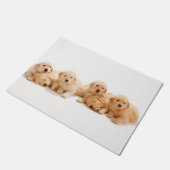 6ゴールデンレトリエバーパピーズ ドアマット (アングル)